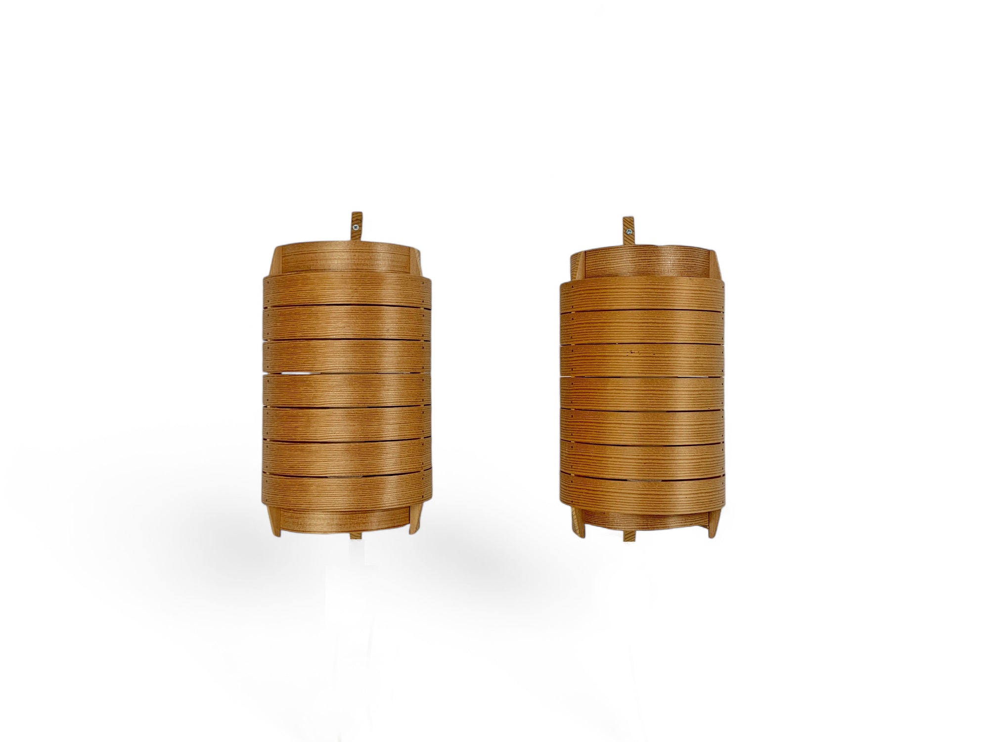 Pair V-156 Sconces in Pinewood by Hans-Agne Jakobsson for AB Markaryd, 1960s