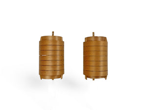 Pair V-156 Sconces in Pinewood by Hans-Agne Jakobsson for AB Markaryd, 1960s