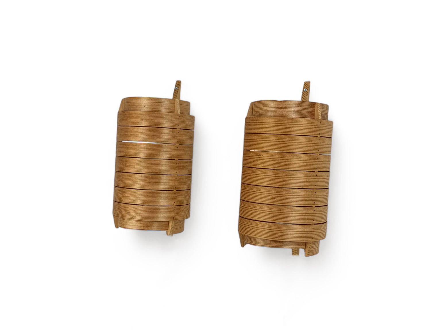 Pair V-156 Sconces in Pinewood by Hans-Agne Jakobsson for AB Markaryd, 1960s