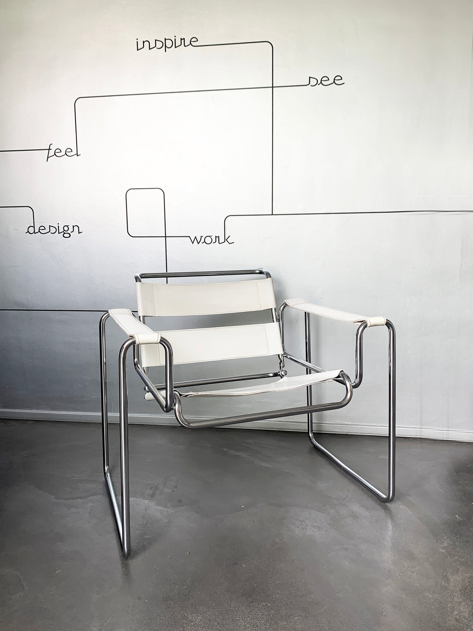 Bauhaus Wassily B3 Armchair from the 1980s by Marcel Breuer