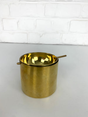 Brass Ashtray by Arne Jacobsen for SAS Hotel by Stelton, Cylinda-Line, 1960s