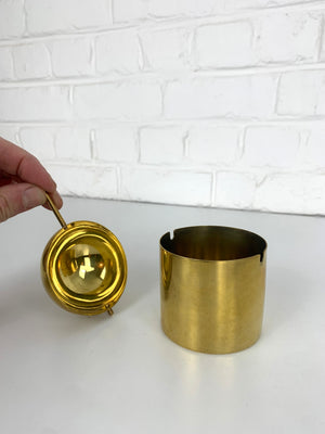 Brass Ashtray by Arne Jacobsen for SAS Hotel by Stelton, Cylinda-Line, 1960s