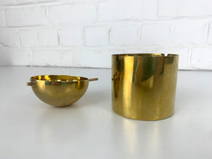 Brass Ashtray by Arne Jacobsen for SAS Hotel by Stelton, Cylinda-Line, 1960s