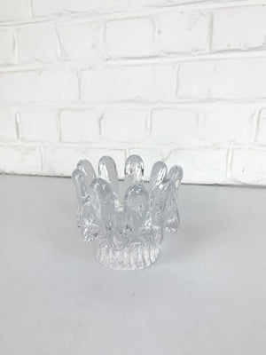 Sunflower Glass Candle Holder by Göran Wärff for Kosta Boda, Sweden, 1970s