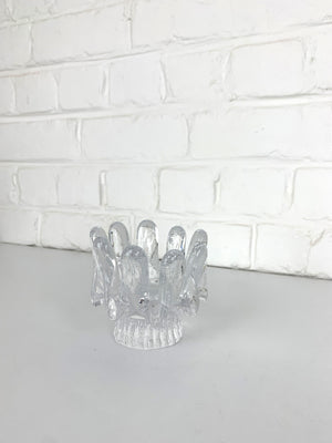 Sunflower Glass Candle Holder by Göran Wärff for Kosta Boda, Sweden, 1970s