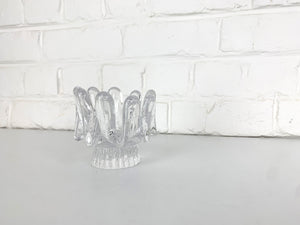 Sunflower Glass Candle Holder by Göran Wärff for Kosta Boda, Sweden, 1970s