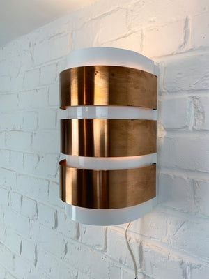 V-155 Wall-Lamp, Hans-Agne Jakobsson for AB Markaryd, Copper & White 1960s