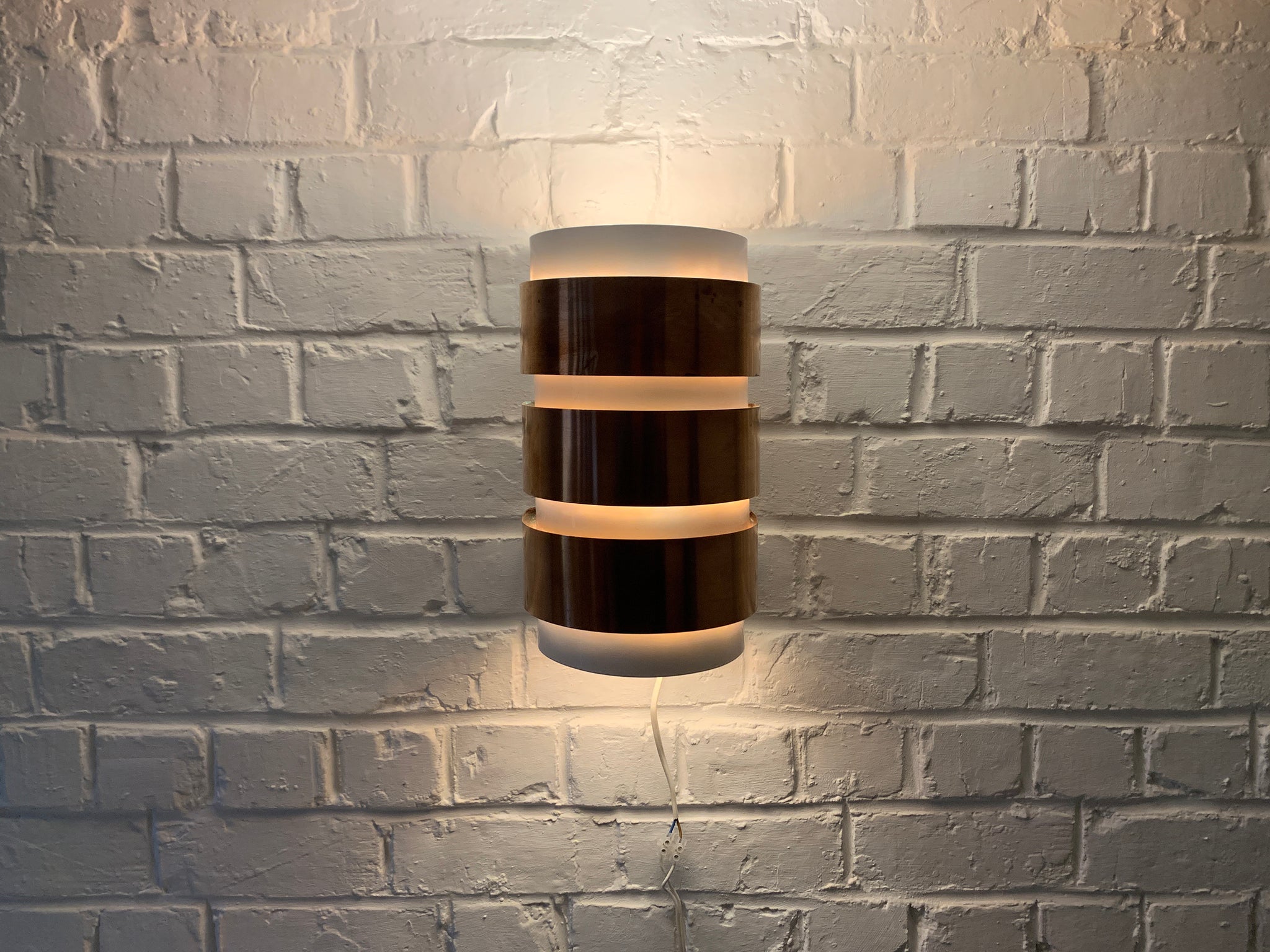 V-155 Wall-Lamp, Hans-Agne Jakobsson for AB Markaryd, Copper & White 1960s