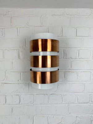 V-155 Wall-Lamp, Hans-Agne Jakobsson for AB Markaryd, Copper & White 1960s