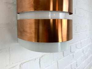 V-155 Wall-Lamp, Hans-Agne Jakobsson for AB Markaryd, Copper & White 1960s