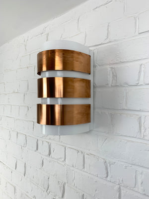 V-155 Wall-Lamp, Hans-Agne Jakobsson for AB Markaryd, Copper & White 1960s