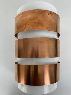 V-155 Wall-Lamp, Hans-Agne Jakobsson for AB Markaryd, Copper & White 1960s