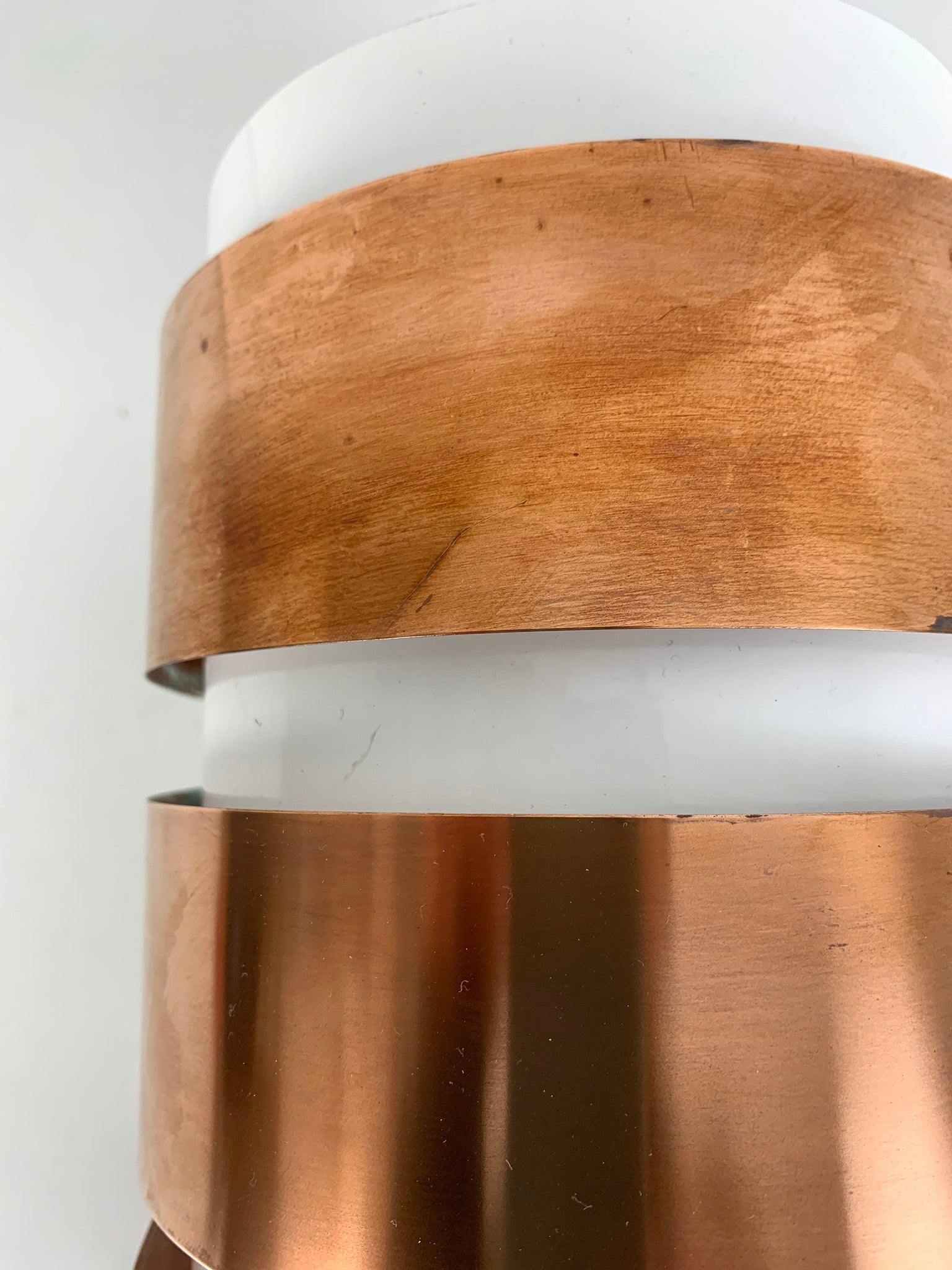 V-155 Wall-Lamp, Hans-Agne Jakobsson for AB Markaryd, Copper & White 1960s