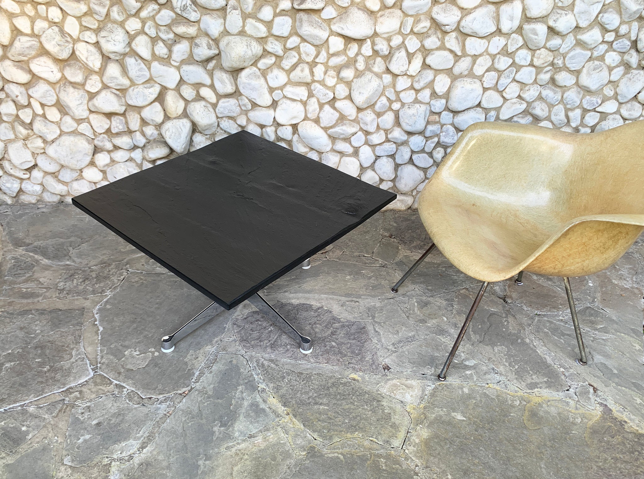 Contract base Coffee Table in Slate by Charles & Ray Eames, Herman Miller 1960s