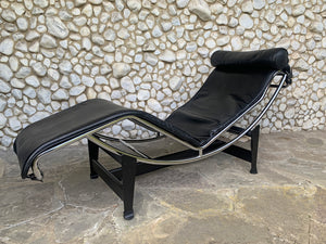 Chaise Longue LC4 leather by Le Corbusier, Jeanneret & Perriand, Cassina, 1980s