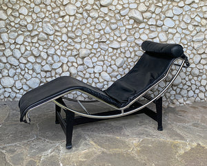 Chaise Longue LC4 leather by Le Corbusier, Jeanneret & Perriand, Cassina, 1980s