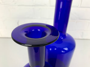 Pair Danish Cobalt Blue Vases by Otto Brauer Holmegaard Gulv Vases, 1950s