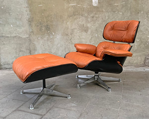 Lounge Chair & Ottoman by Charles & Ray Eames for Herman Miller, 1960s, new leather