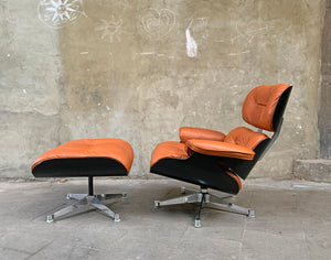 Lounge Chair & Ottoman by Charles & Ray Eames for Herman Miller, 1960s, new leather