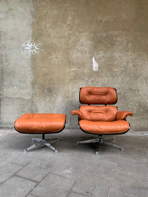 Lounge Chair & Ottoman by Charles & Ray Eames for Herman Miller, 1960s, new leather