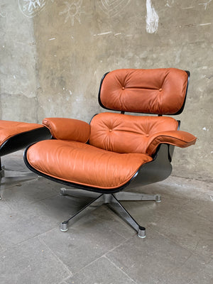 Lounge Chair & Ottoman by Charles & Ray Eames for Herman Miller, 1960s, new leather