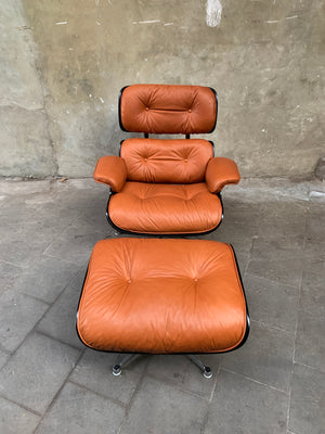 Lounge Chair & Ottoman by Charles & Ray Eames for Herman Miller, 1960s, new leather