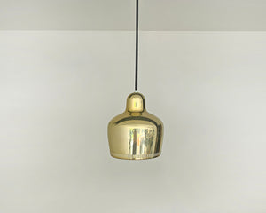 Vintage Golden Bell Pendant Lamp by Alvar Aalto for Louis Poulsen, 1960s