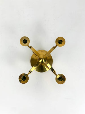 Mid-Century Scandinavian Candelabra in Brass by Arthur Pe, Kolbäck, Sweden