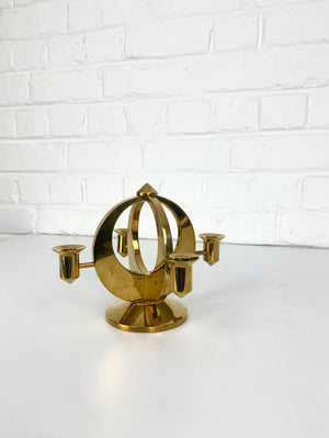 Mid-Century Scandinavian Candelabra in Brass by Arthur Pe, Kolbäck, Sweden