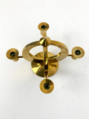 Mid-Century Scandinavian Candelabra in Brass by Arthur Pe, Kolbäck, Sweden