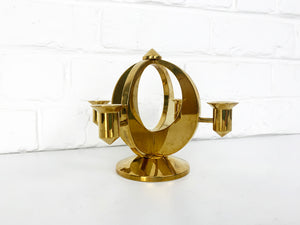 Mid-Century Scandinavian Candelabra in Brass by Arthur Pe, Kolbäck, Sweden