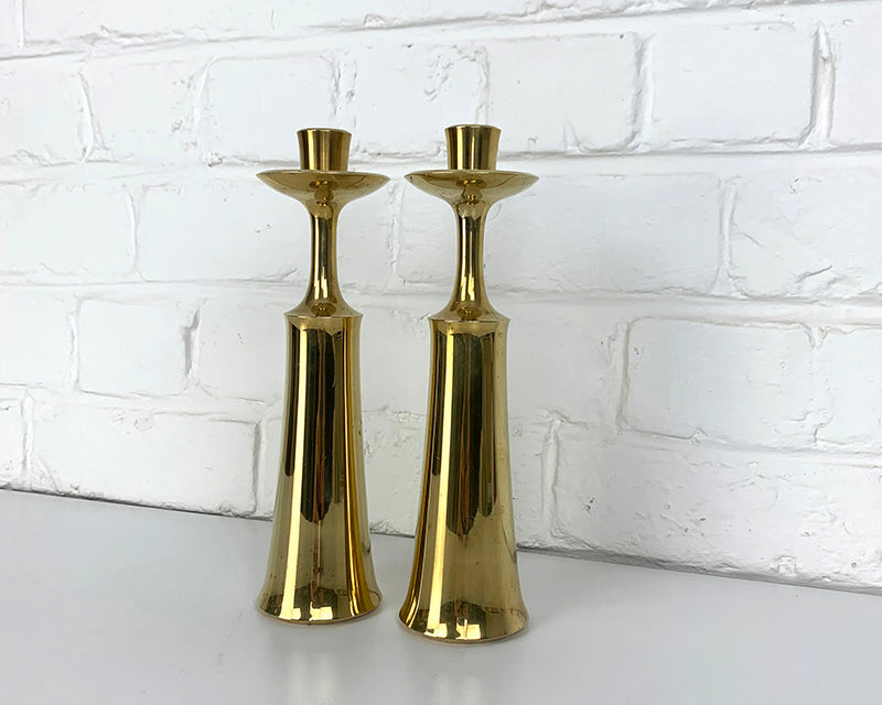 Jens Quistgaard Brass Candlesticks JHQ Dansk Design Candle Holders