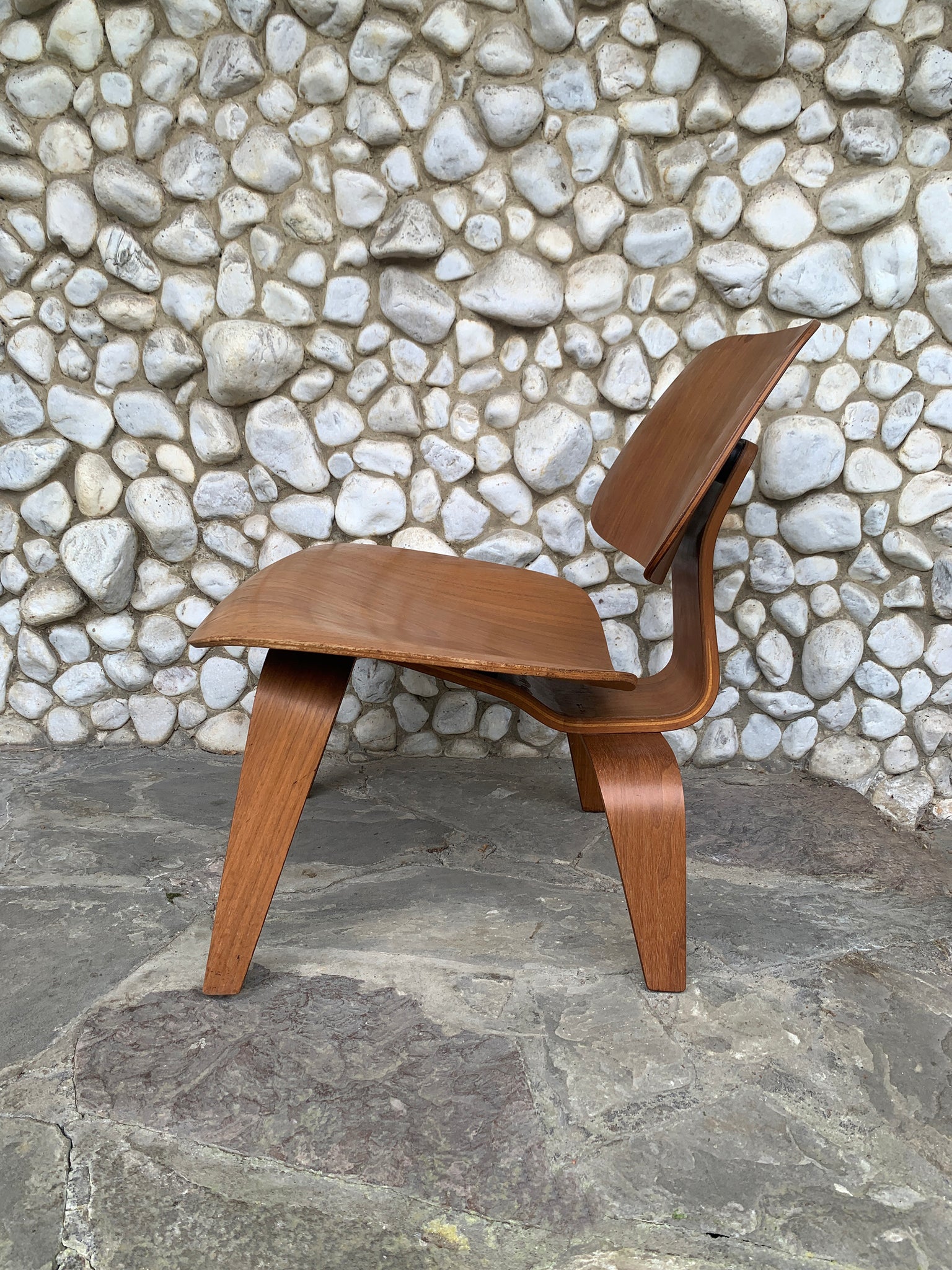 LCW Lounge Chair in Walnut by Charles & Ray Eames for Herman Miller, 1950s