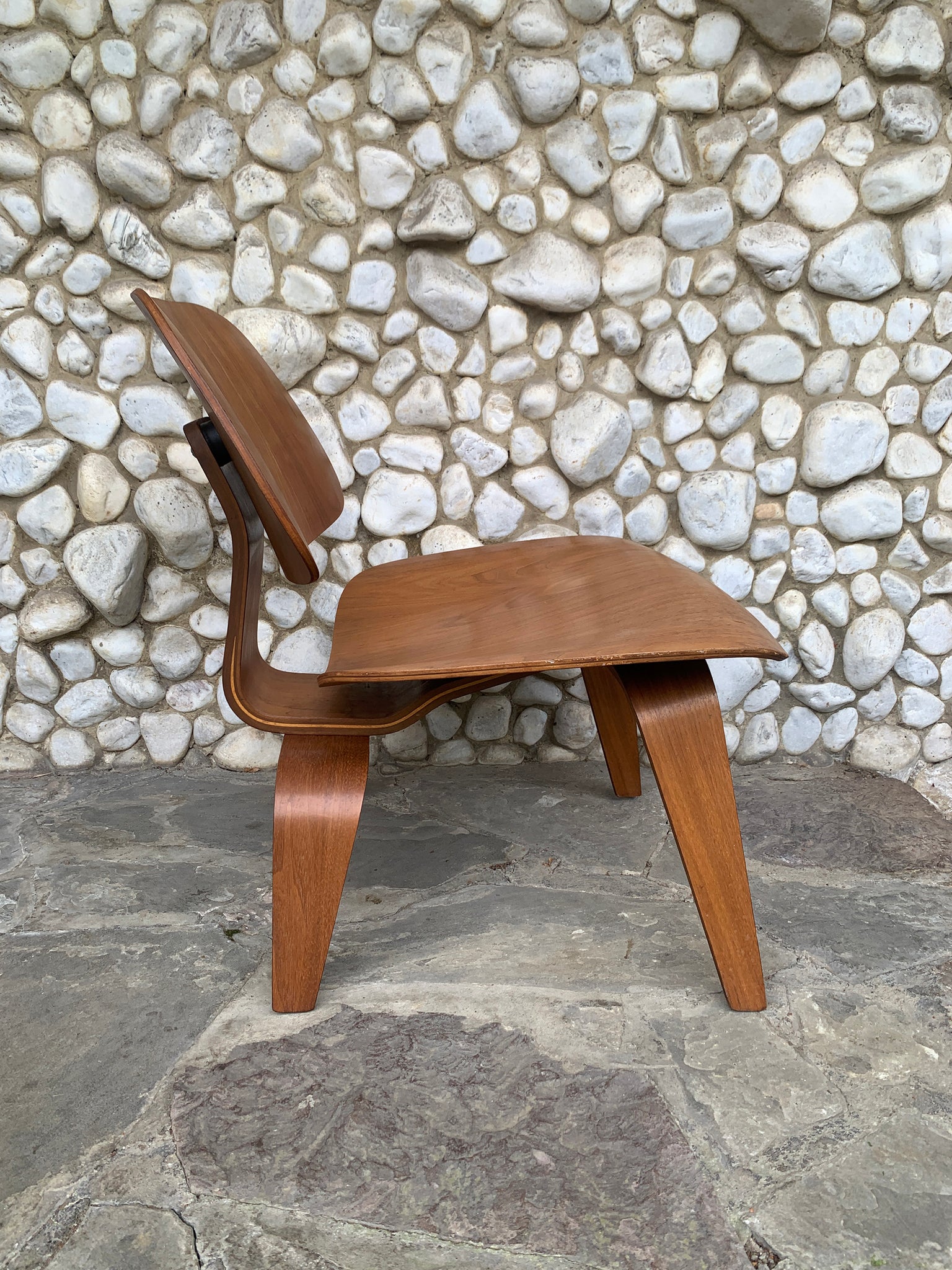 LCW Lounge Chair in Walnut by Charles & Ray Eames for Herman Miller, 1950s