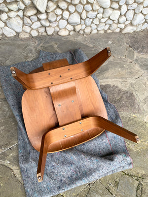 LCW Lounge Chair in Walnut by Charles & Ray Eames for Herman Miller, 1950s