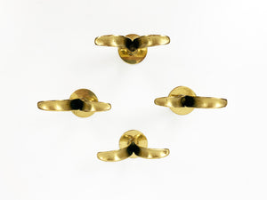 4 small Brass Lily Candleholders, Ivar Ålenius Björk for Lbe Konst, Ystad, Sweden