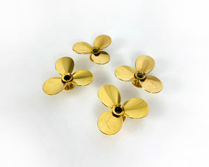 Set of 4 Propeller Candleholders in Brass by Pierre Forsell for Skultuna Sweden 1960s