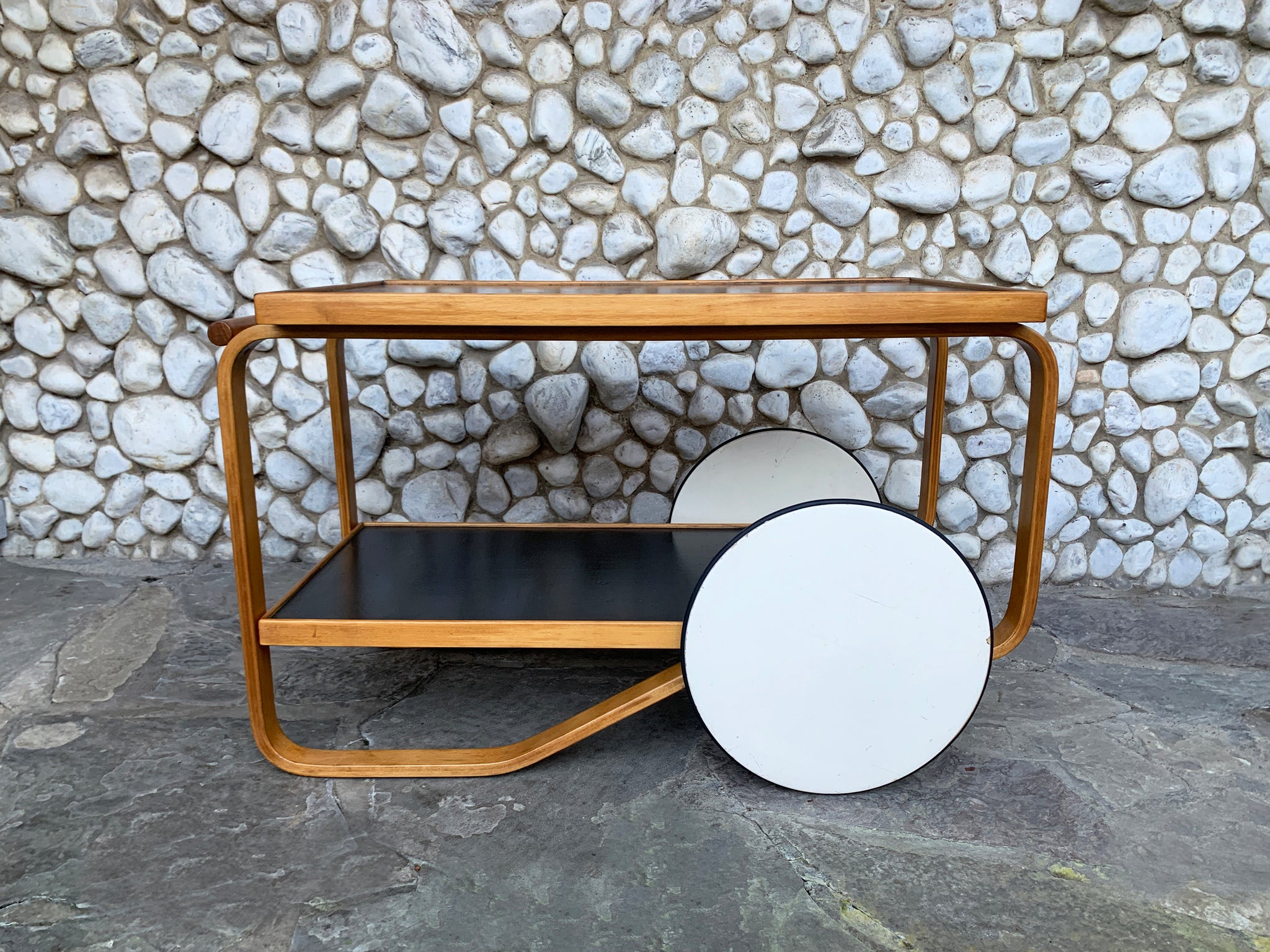 Tea Cart Model 901 Trolley by Alvar Aalto for Artek, Finland, 1950s