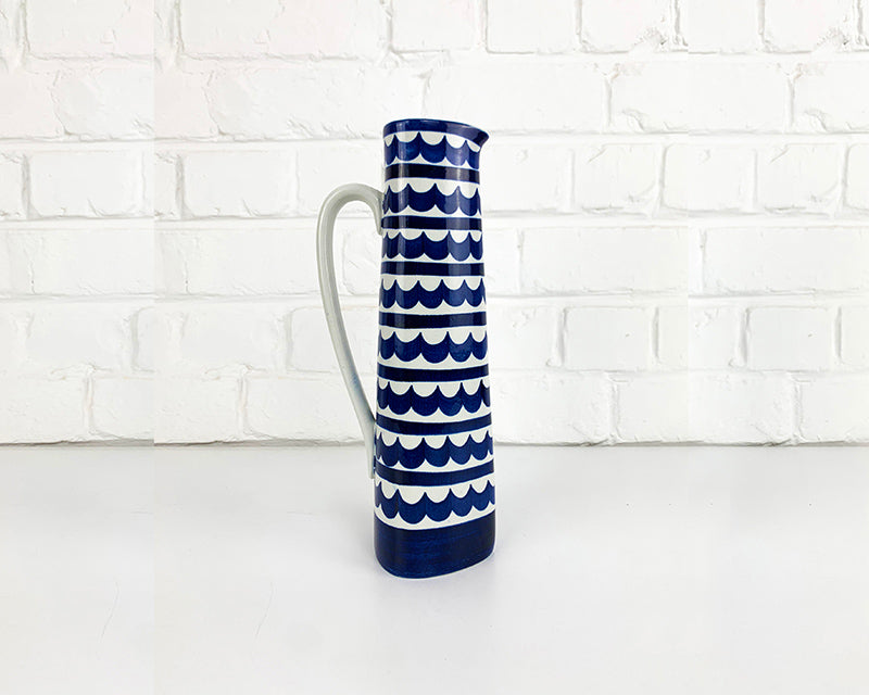 Indigo Stoneware Carafe or Vase by Karin Björquist for Gustavsberg, Sweden, 1950s