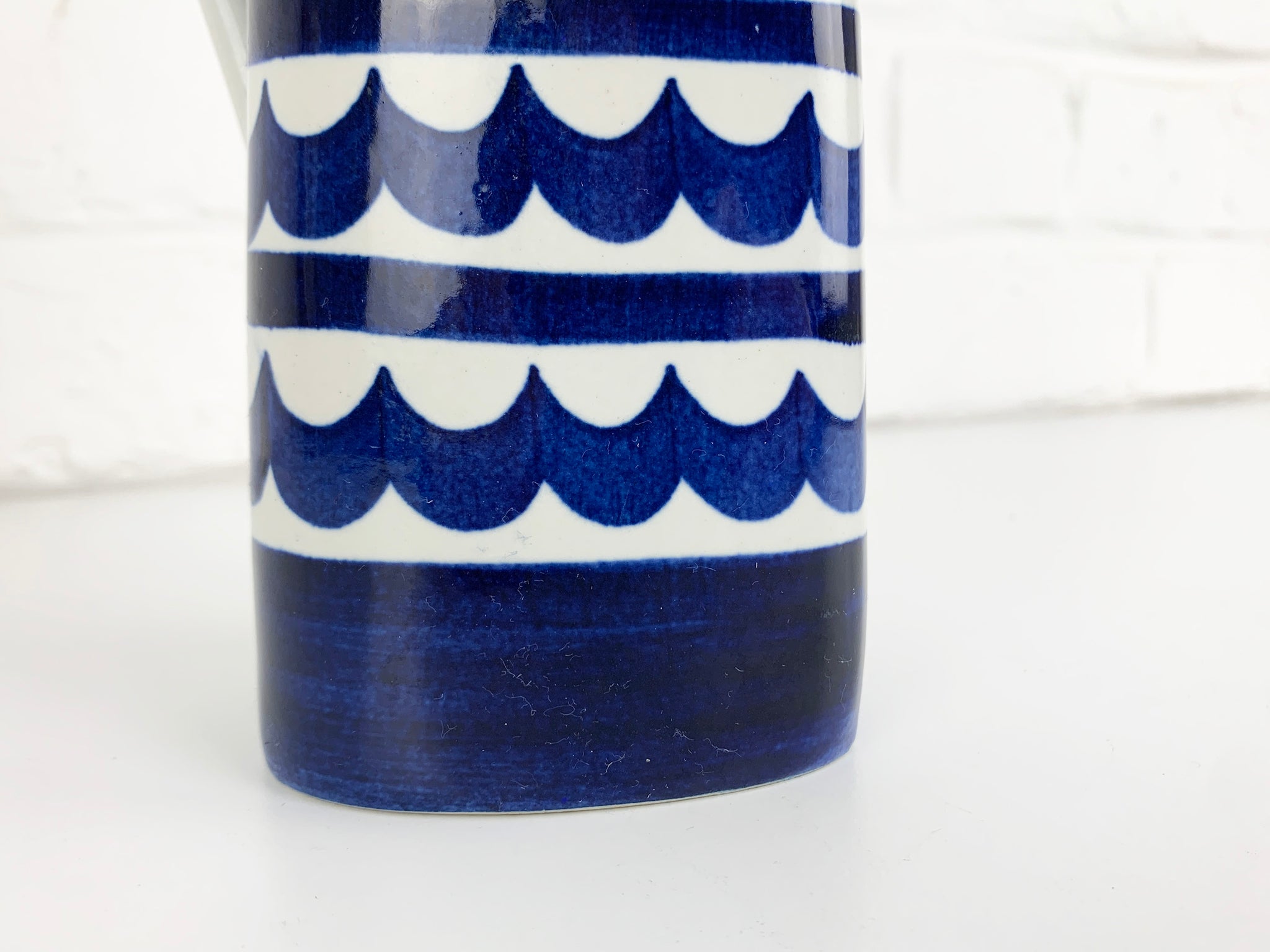 Indigo Stoneware Carafe or Vase by Karin Björquist for Gustavsberg, Sweden, 1950s