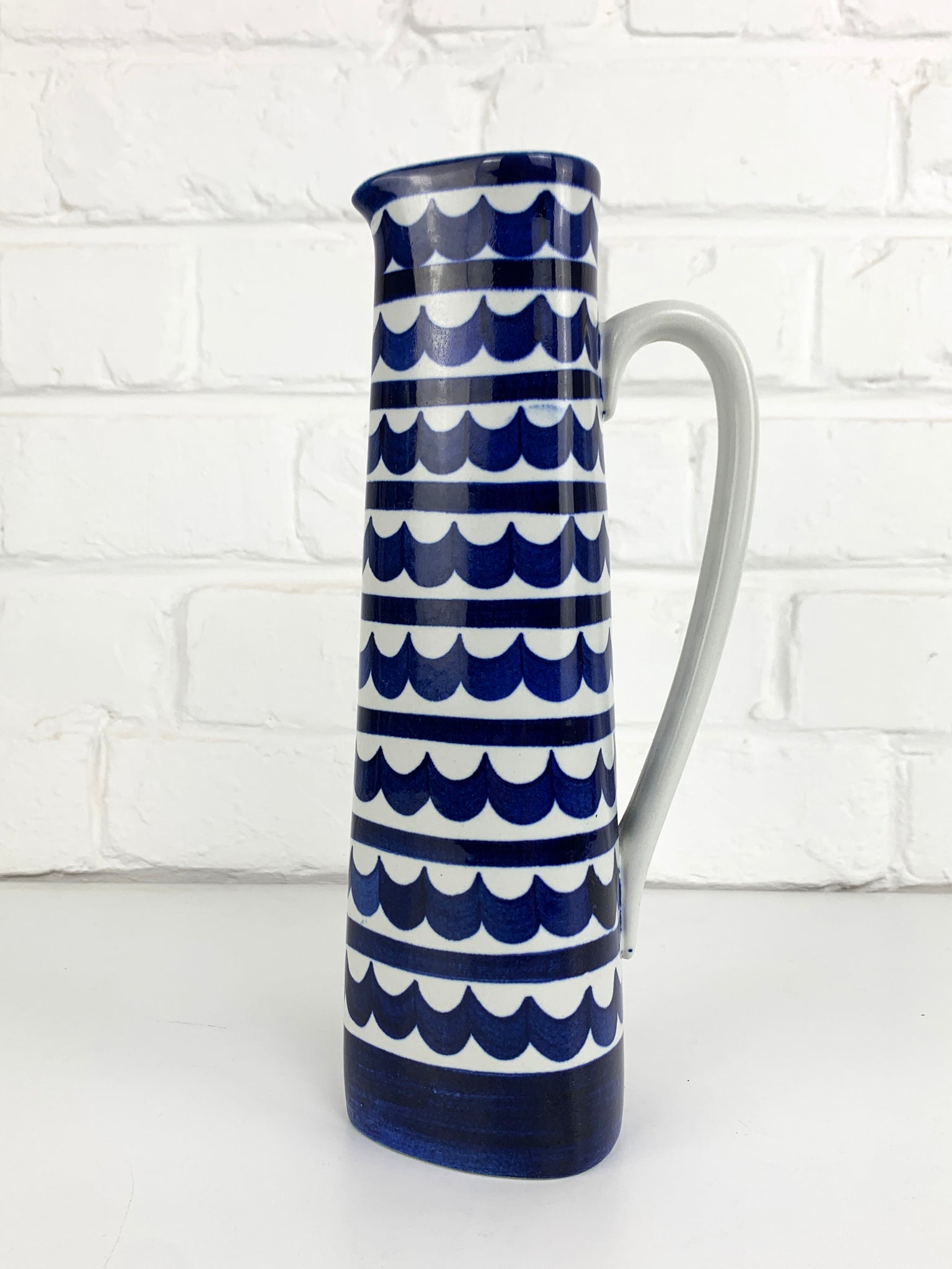 Indigo Stoneware Carafe or Vase by Karin Björquist for Gustavsberg, Sweden, 1950s