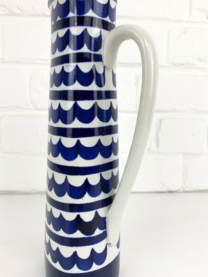 Indigo Stoneware Carafe or Vase by Karin Björquist for Gustavsberg, Sweden, 1950s