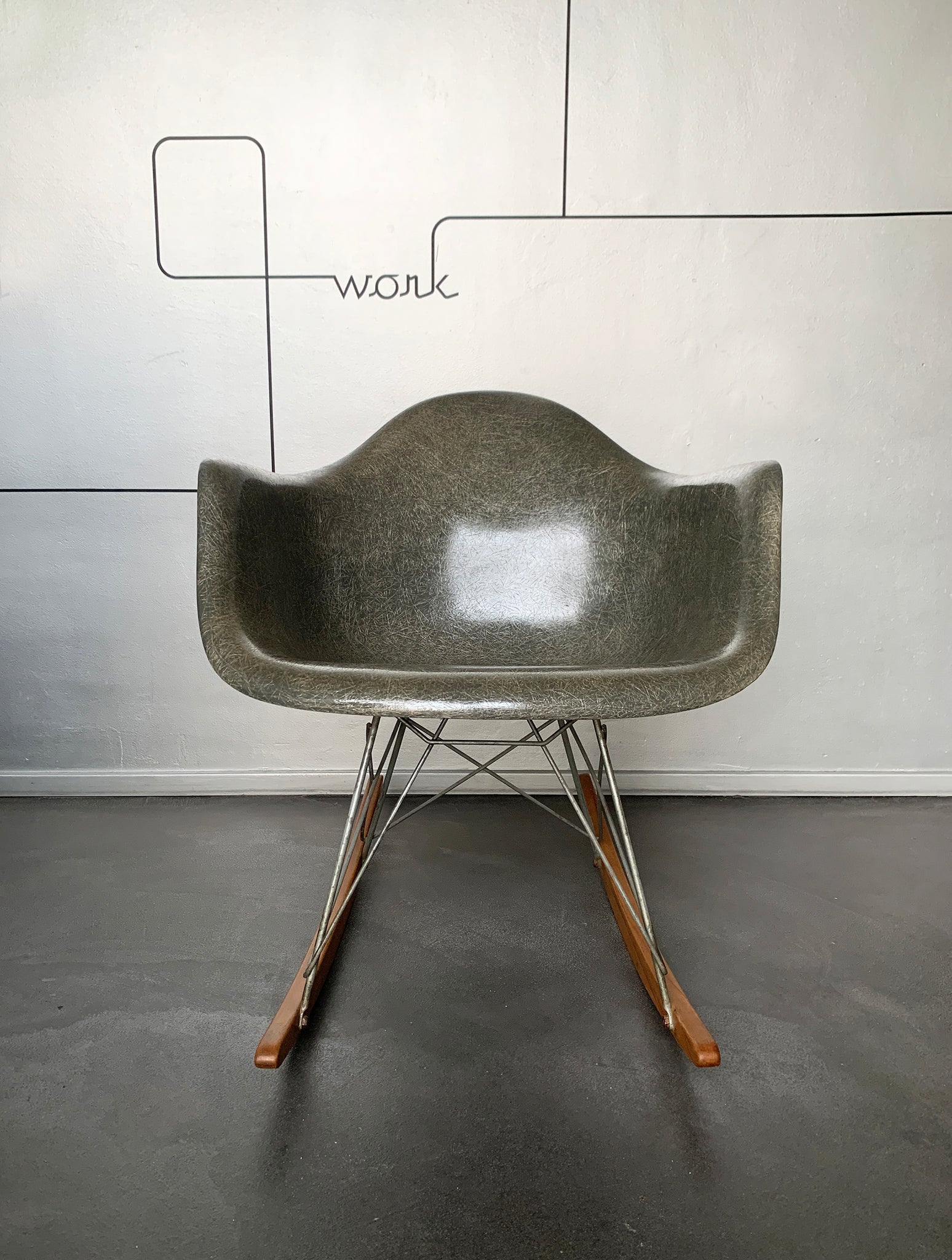 RAR Rocking Chair by Charles & Ray Eames for Herman Miller original base, 1950s