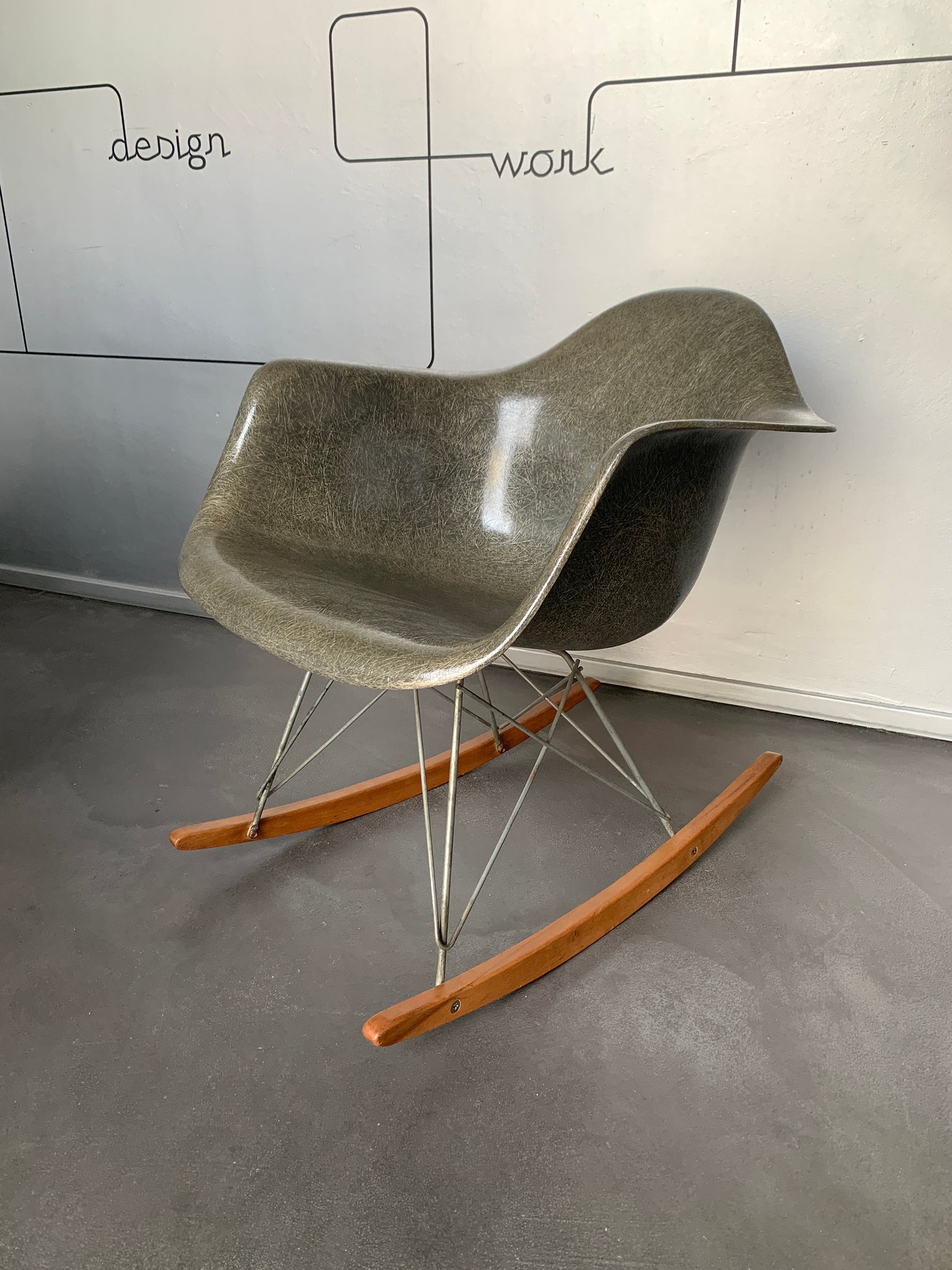 RAR Rocking Chair by Charles & Ray Eames for Herman Miller original base, 1950s