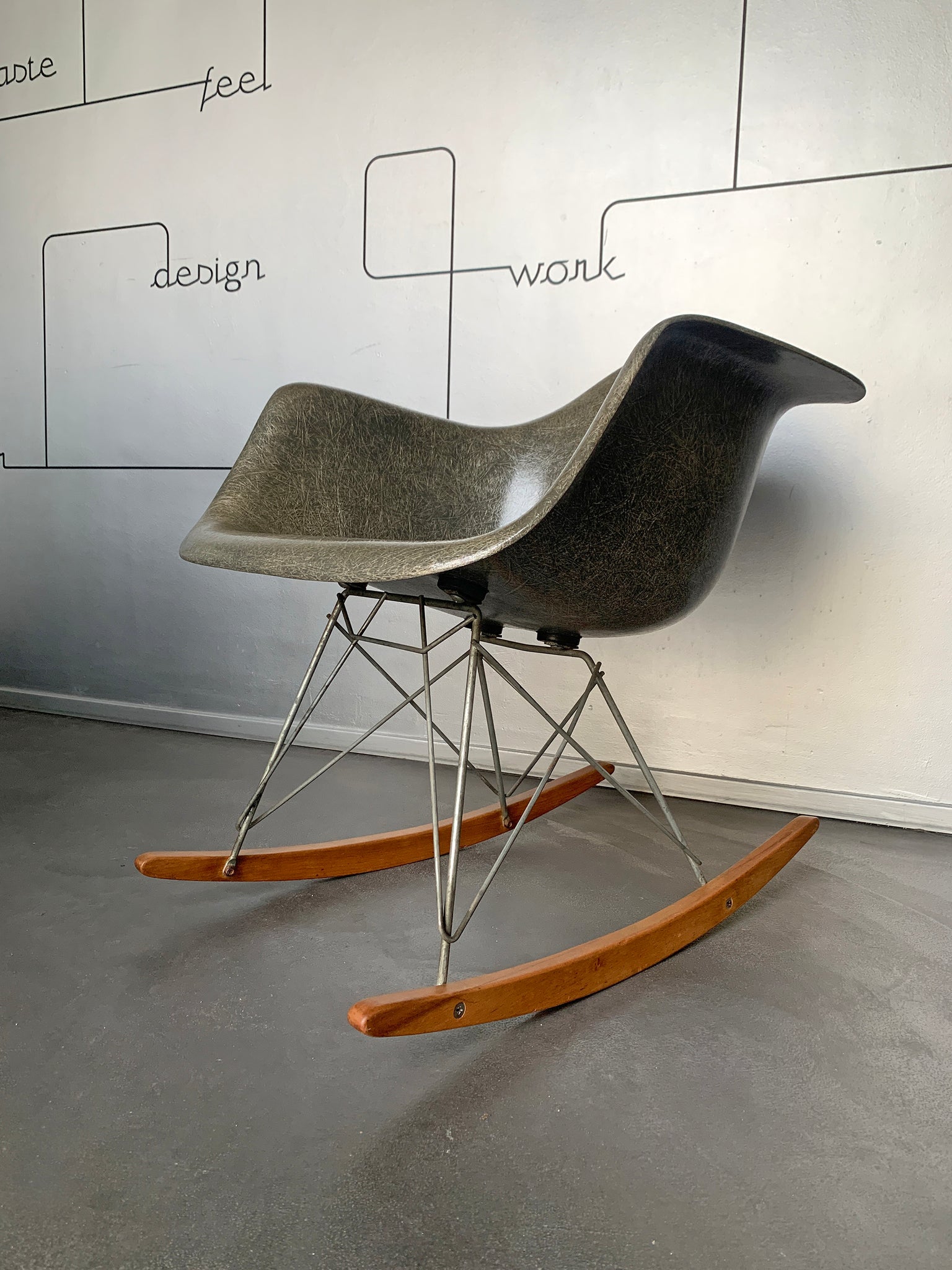 RAR Rocking Chair by Charles & Ray Eames for Herman Miller original base, 1950s