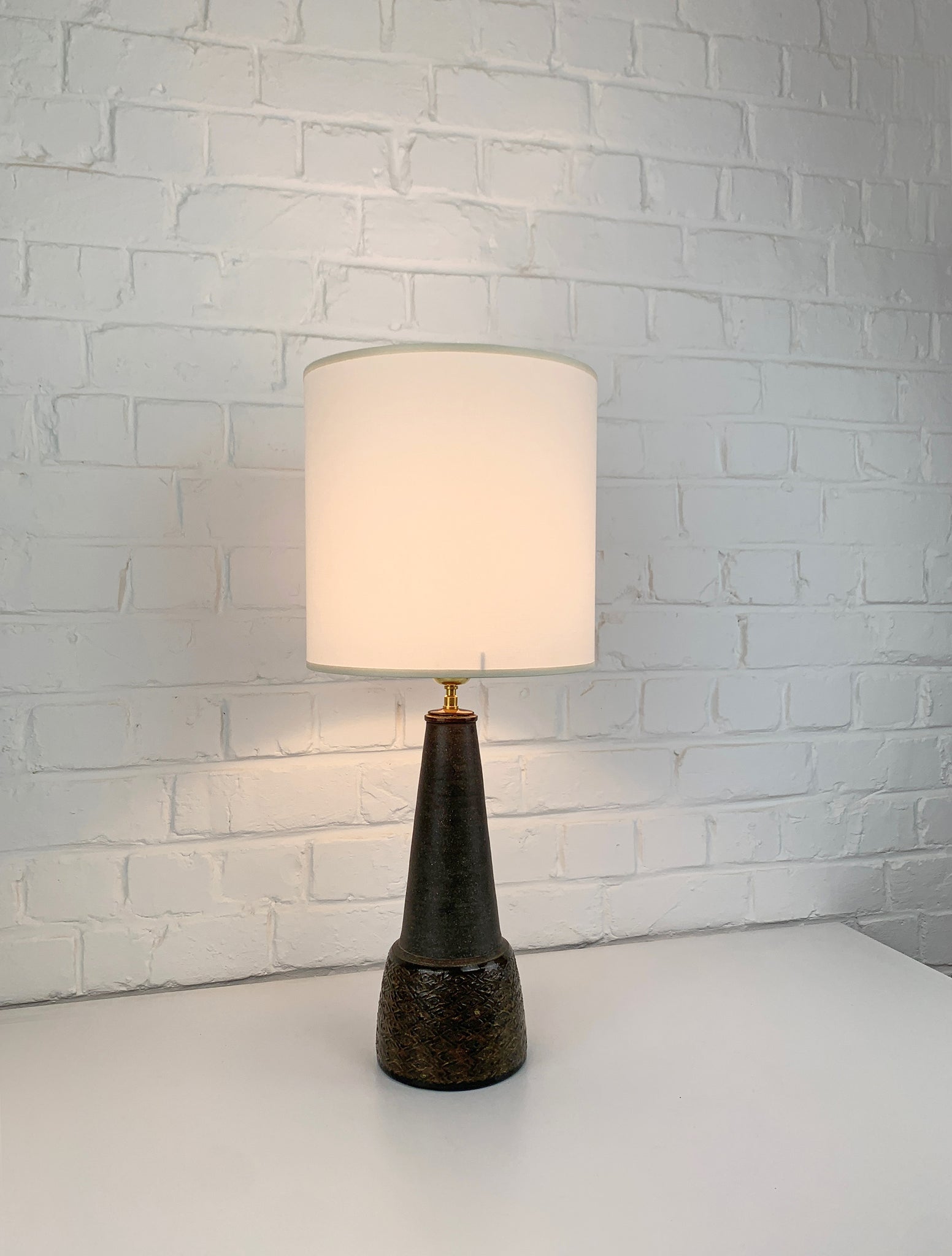 Danish Modernist Ceramic Table Lamp, Stoneware, Nils Kähler for HAK Denmark 1960