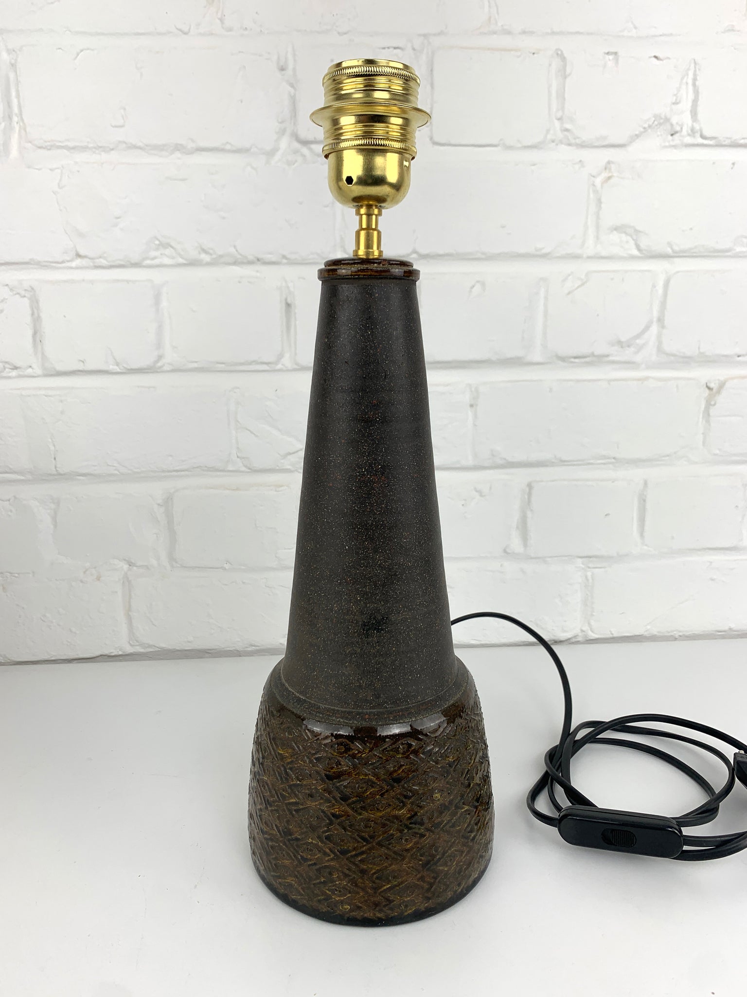 Danish Modernist Ceramic Table Lamp, Stoneware, Nils Kähler for HAK Denmark 1960