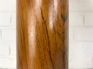 Pair large cylindric rosewood Table Lamps by Uno & Östen Kristiansson, Luxus, Sweden