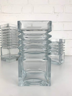 Vases Harmonikka,  Design Tamara Aladin for  Riihimäki Lasi Oy, Finland, 1971, set of 3