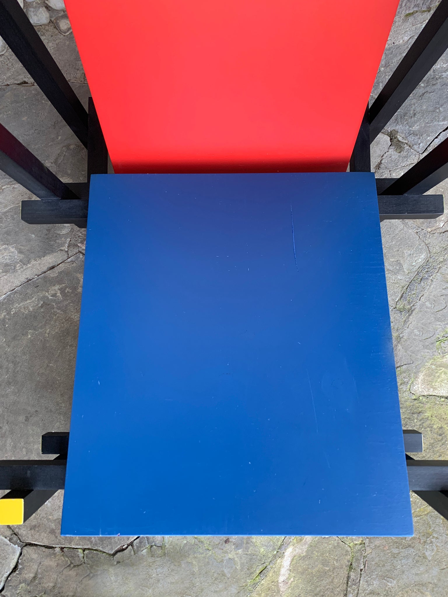 Red & Blue Armchair by Gerrit Rietveld, vintage 1970-80s